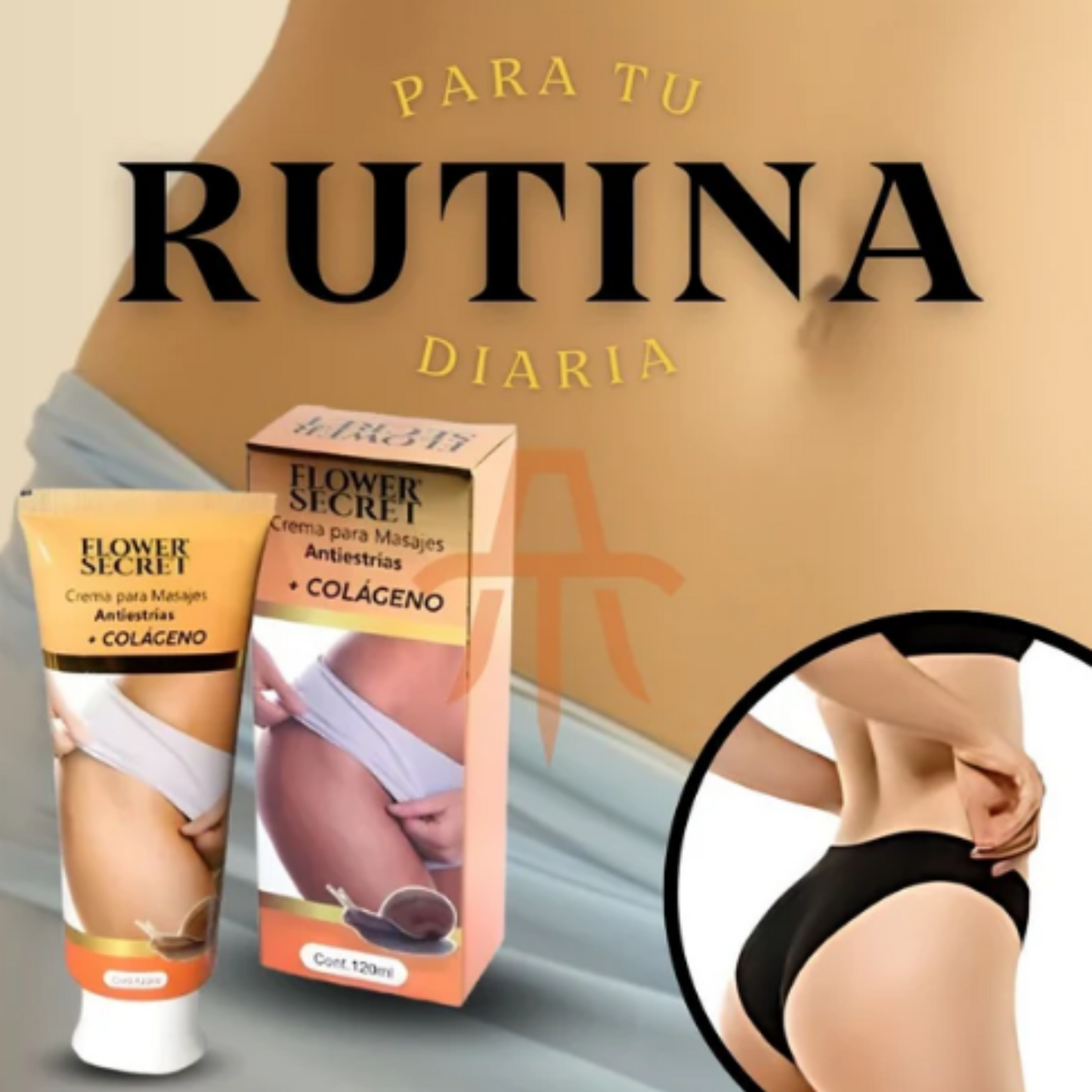 Crema Antiestrías Colágeno Para Masajes